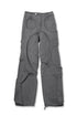 CIRCLE CUT-OUT DENIM PANTS -BLACK-